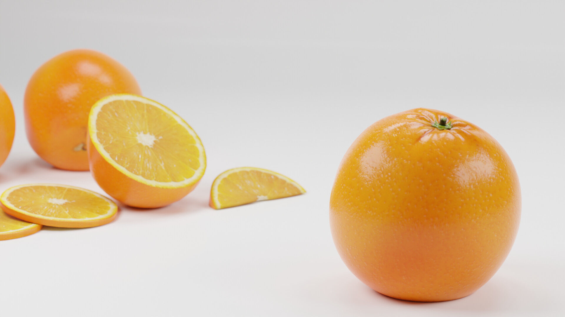 fruit bundle game asset - sliced Low-poly 3D model_14