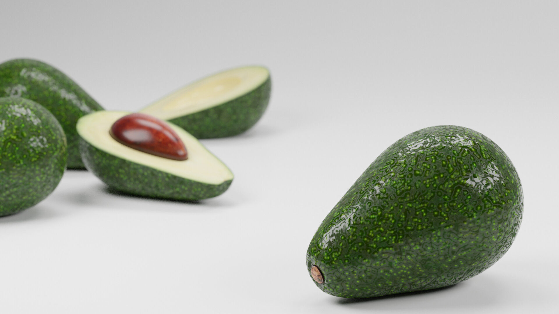 fruit bundle game asset - sliced Low-poly 3D model_17
