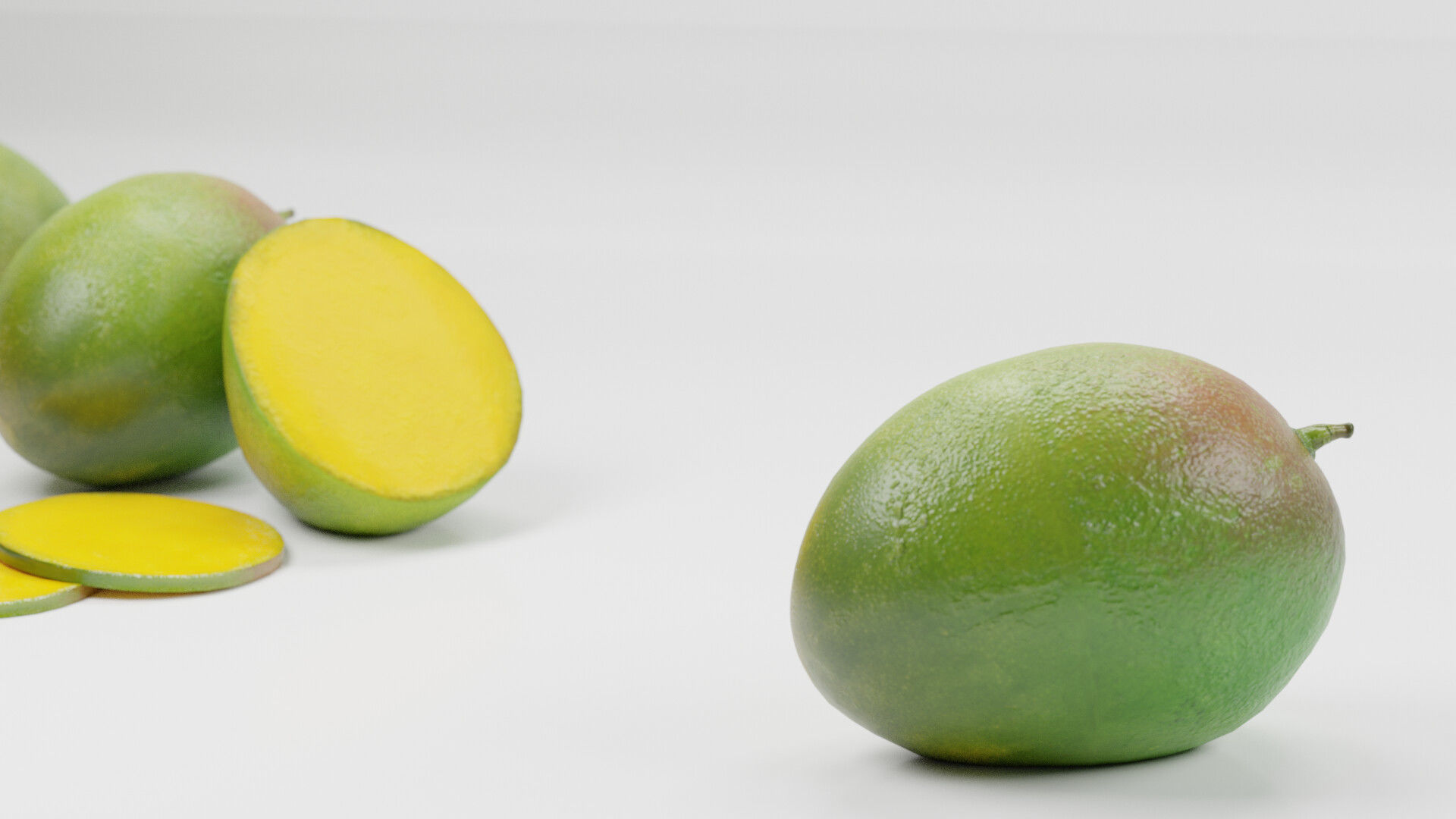 fruit bundle game asset - sliced Low-poly 3D model_23