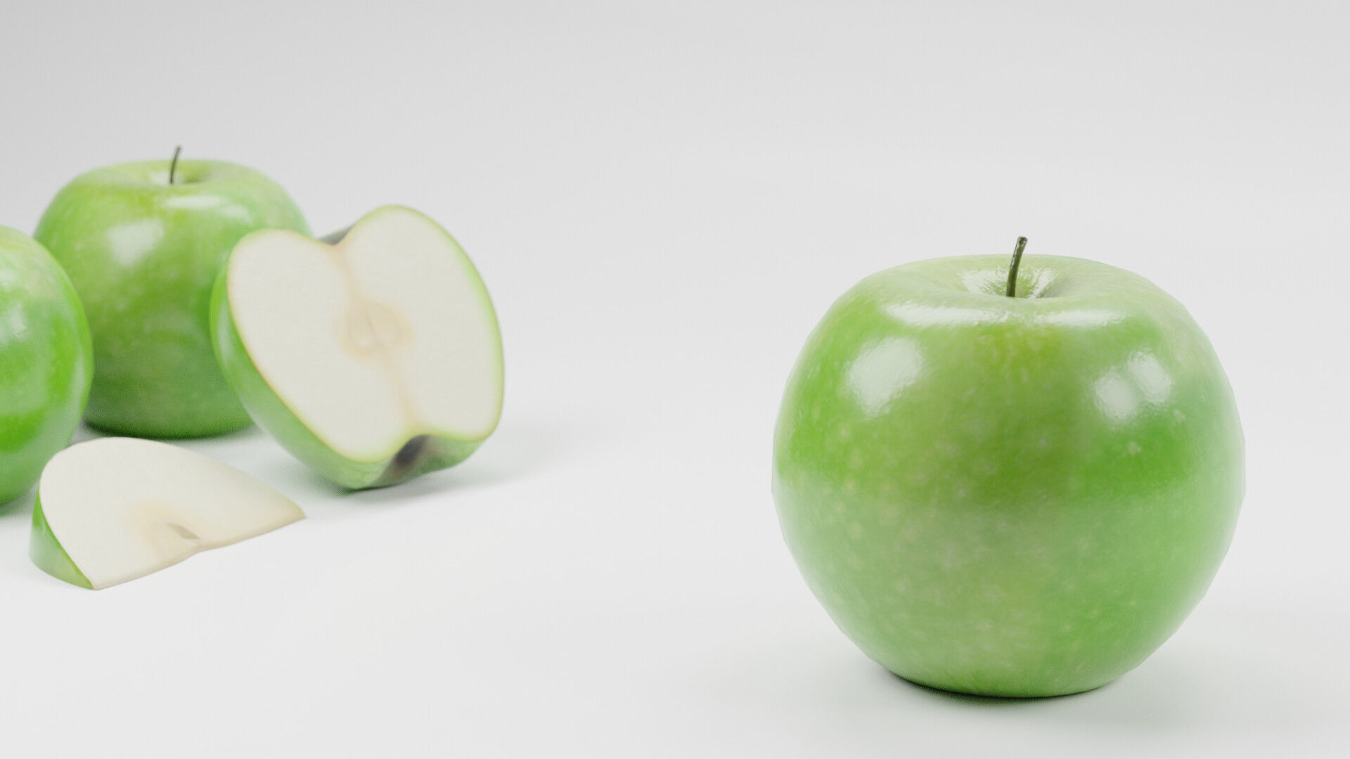 fruit bundle game asset - sliced Low-poly 3D model_10
