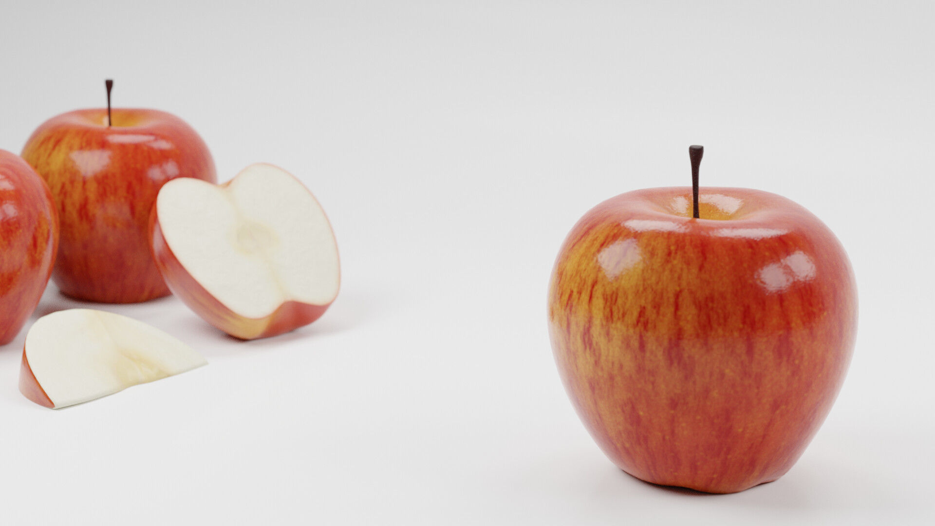 fruit bundle game asset - sliced Low-poly 3D model_24