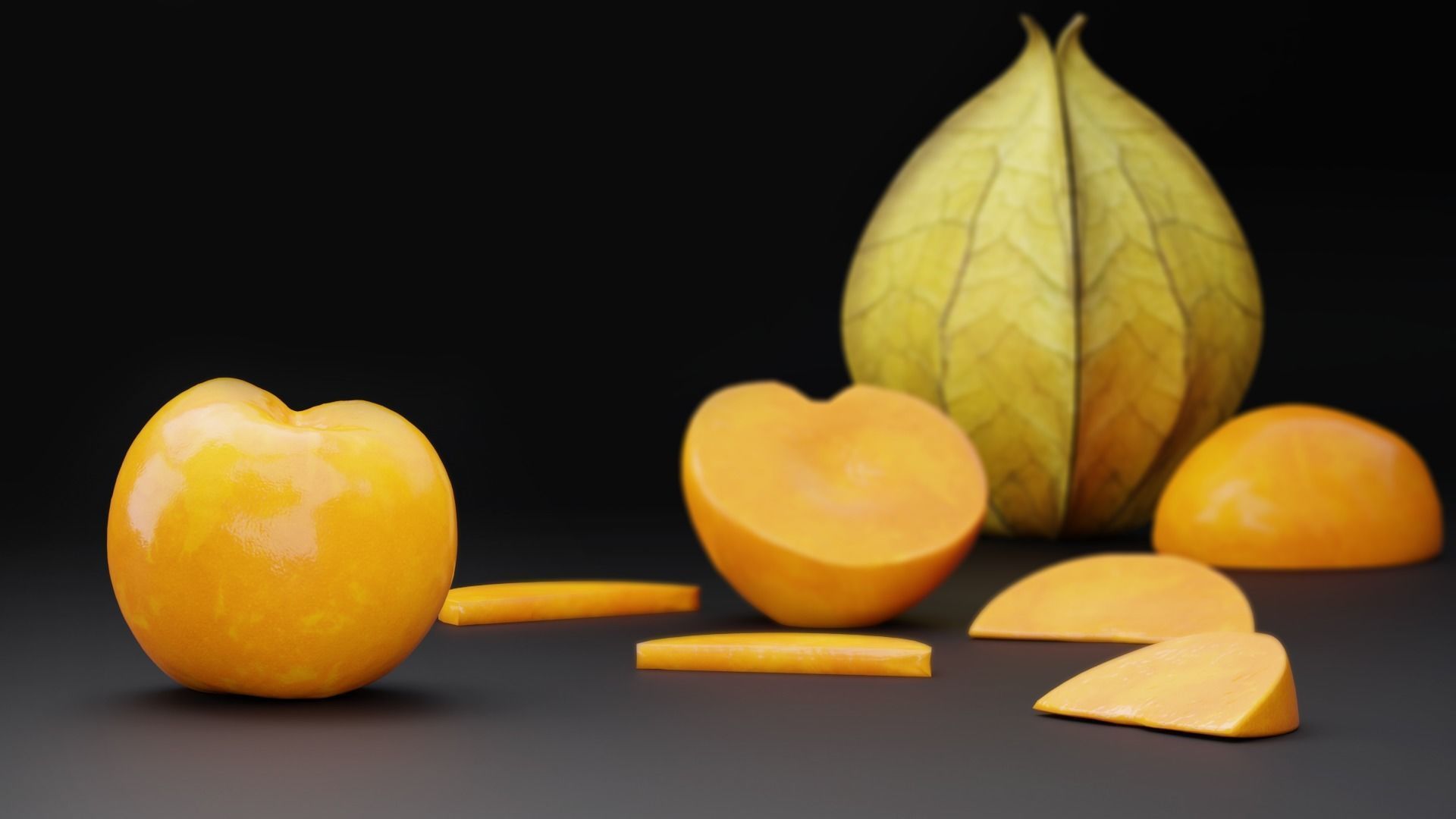 fruit bundle game asset - sliced Low-poly 3D model_22