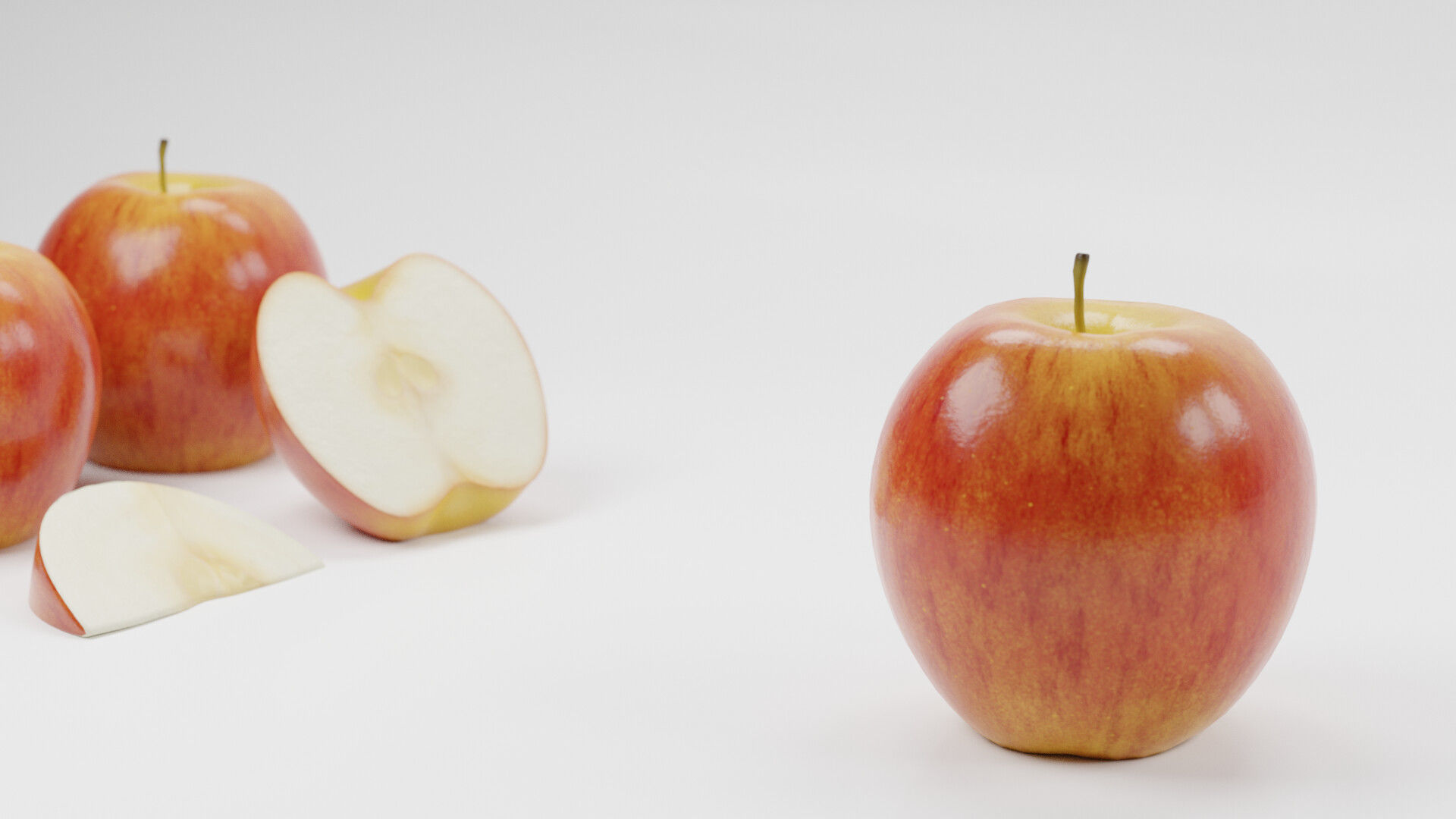 fruit bundle game asset - sliced Low-poly 3D model_25