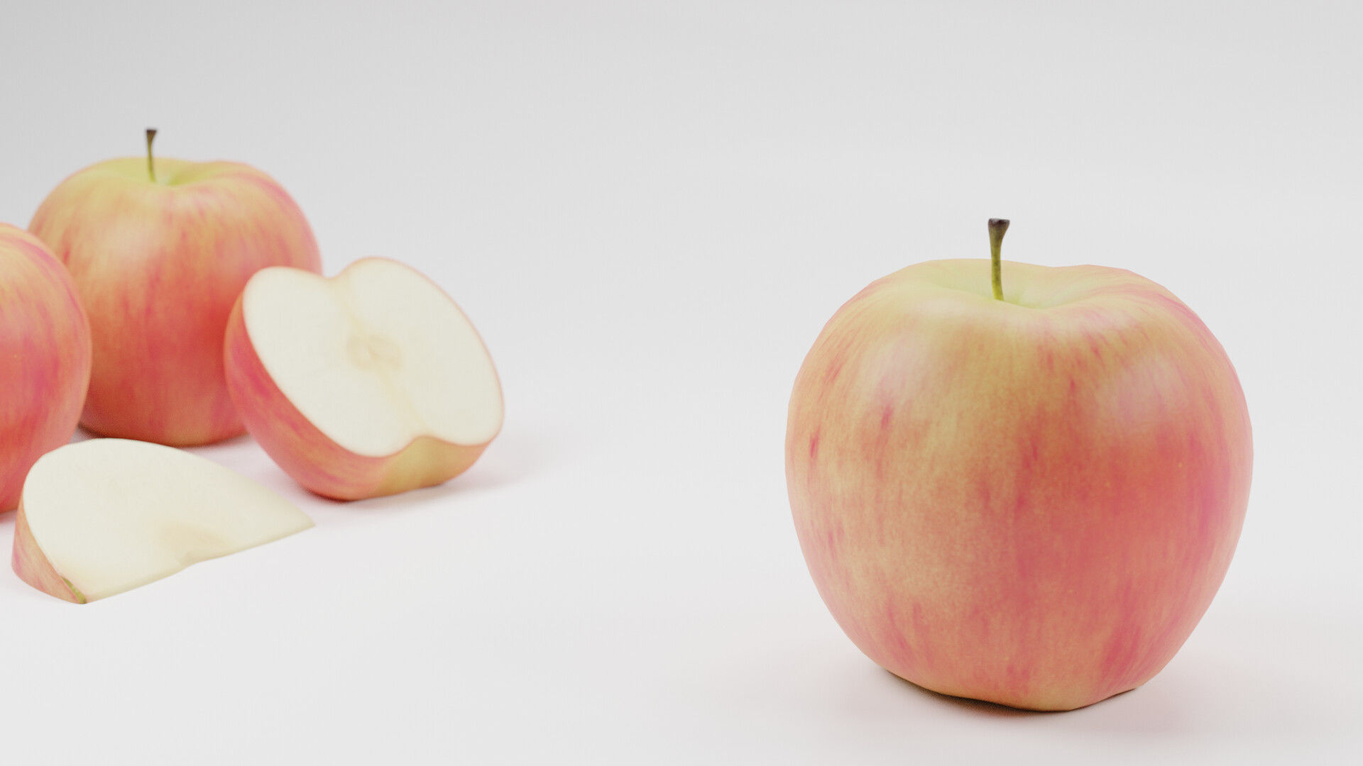 fruit bundle game asset - sliced Low-poly 3D model_26