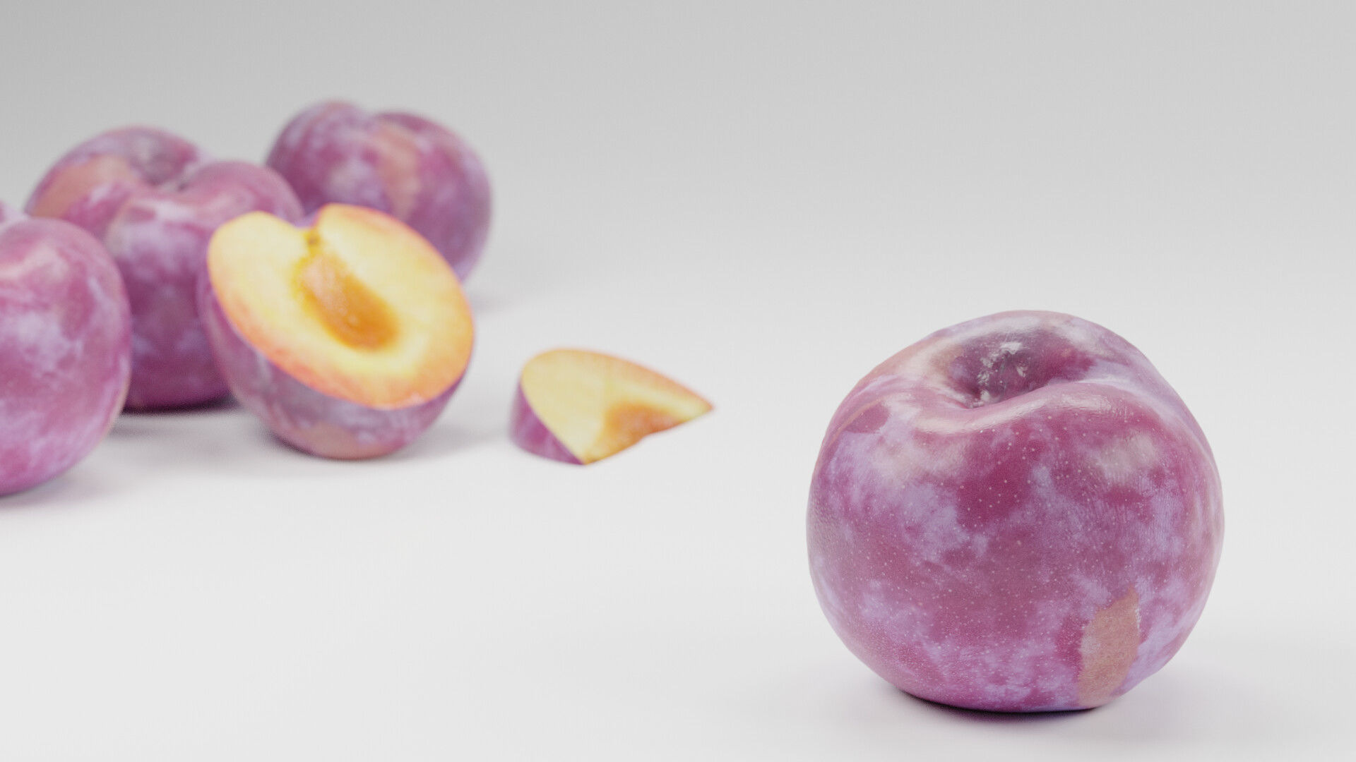 fruit bundle game asset - sliced Low-poly 3D model_13