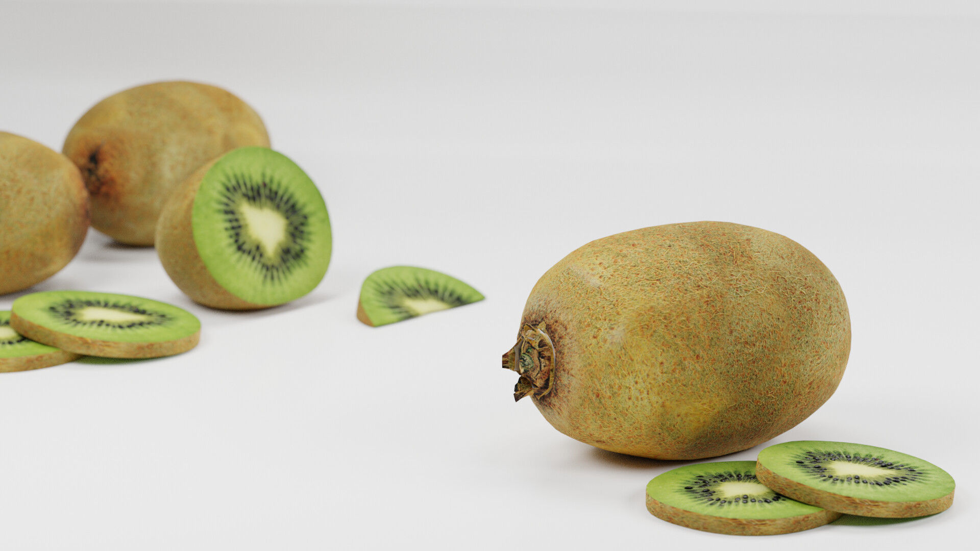 fruit bundle game asset - sliced Low-poly 3D model_21