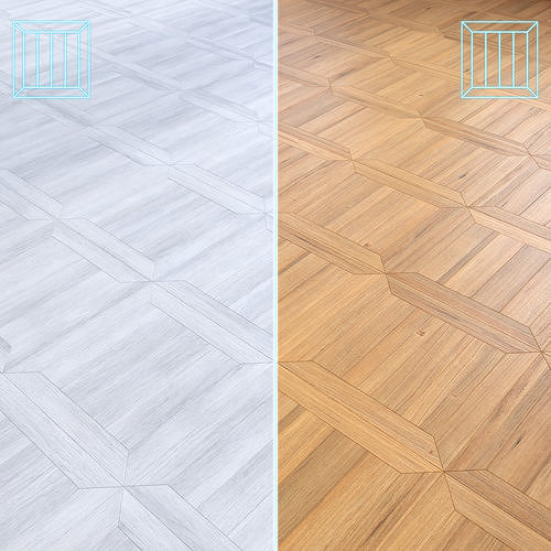 Parquet - Laminate - Wooden floor 2 in 1 Low-poly 3D model