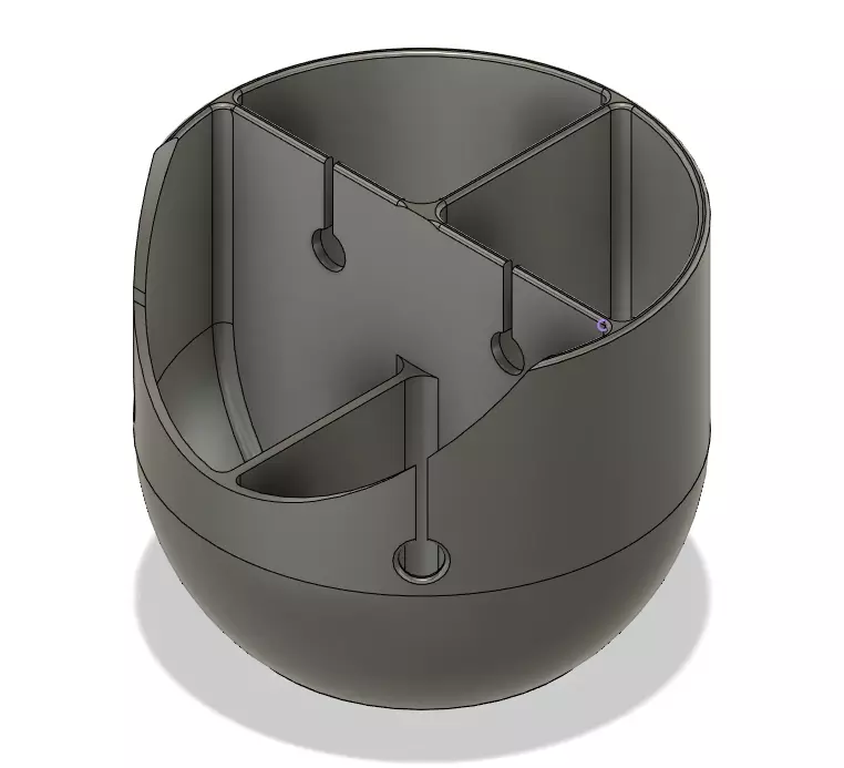 jarn bowl with 4 rooms 3D print model_0