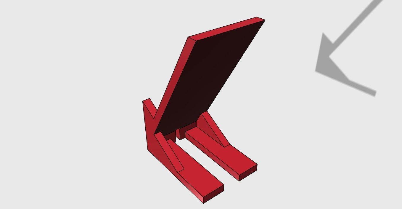 Phone stand easy print 3D print model_1