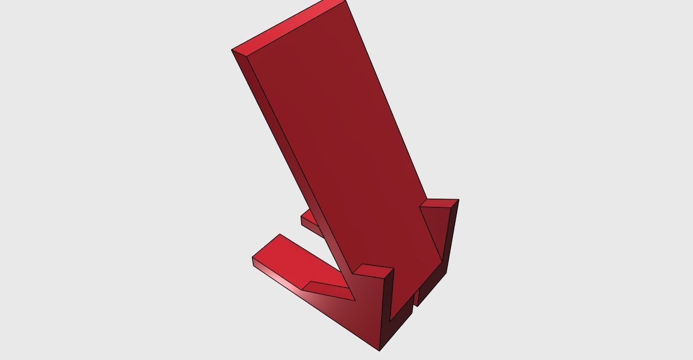 Phone stand easy print 3D print model_2