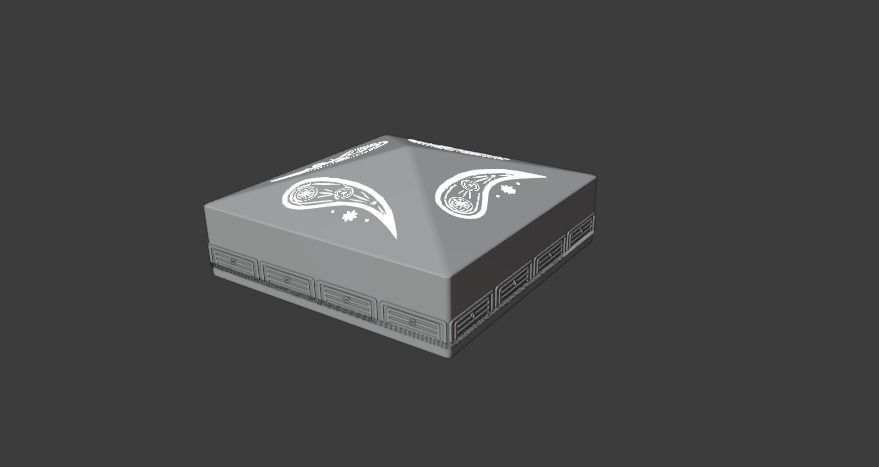 Uzbek national doppi 3D model Low-poly 3D model Free low-poly 3D model_3