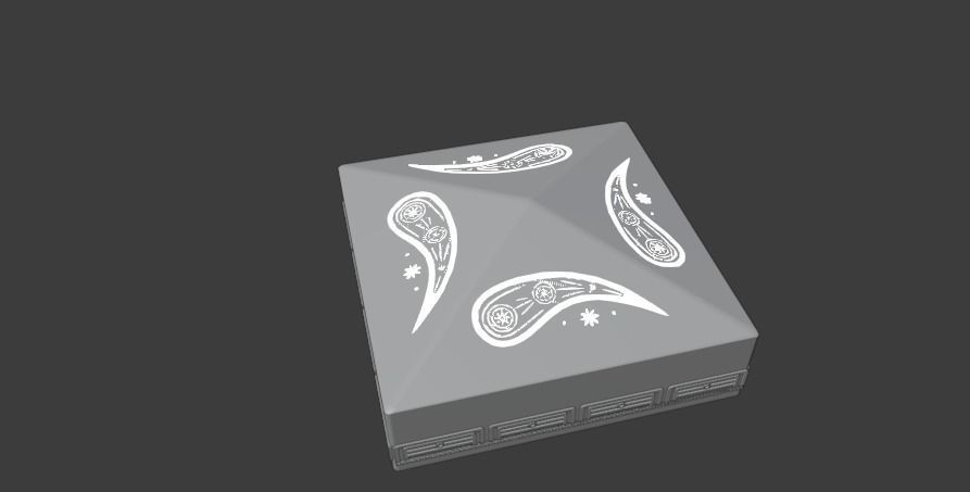 Uzbek national doppi 3D model Low-poly 3D model Free low-poly 3D model_2