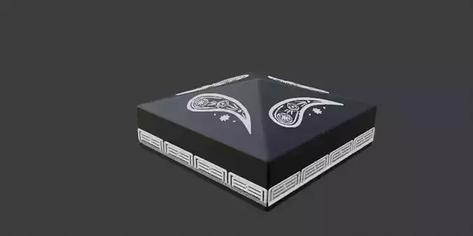 Uzbek national doppi 3D model Low-poly 3D model