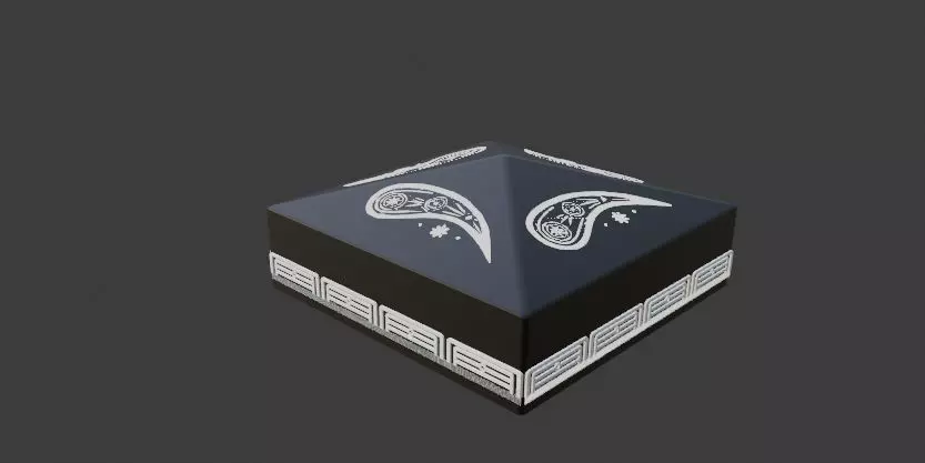 Uzbek national doppi 3D model Low-poly 3D model Free low-poly 3D model_0