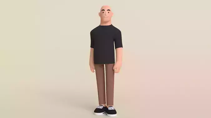 Minimal Man Cartoon Character