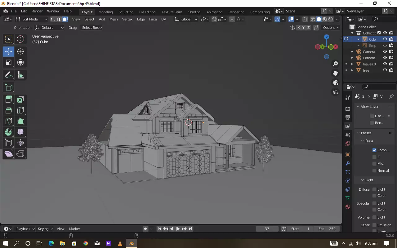 Simple House Design For Sale in Cheap Price Low-poly 3D model_0