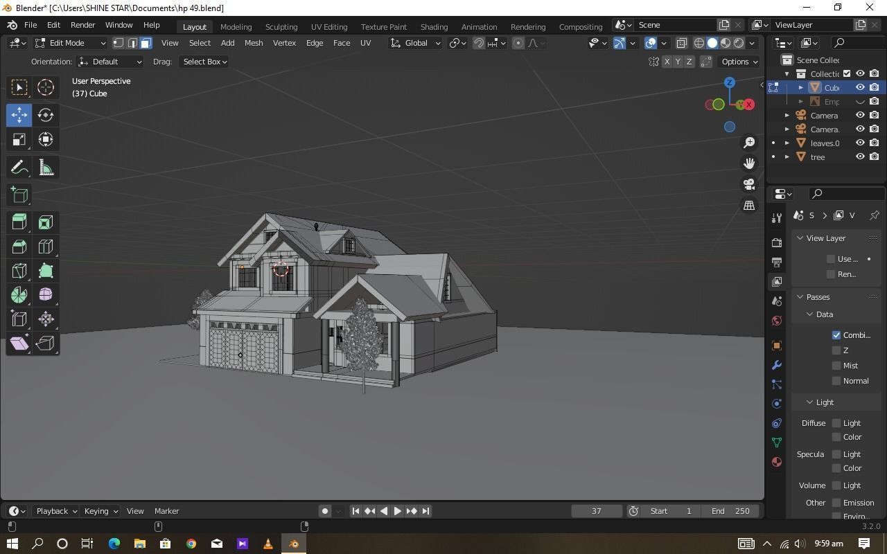Simple House Design For Sale in Cheap Price Low-poly 3D model_1