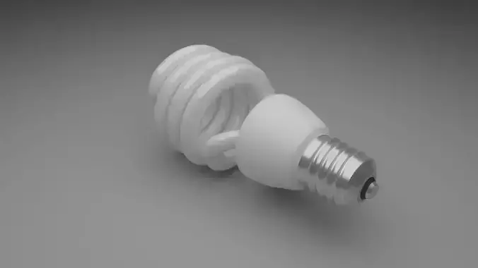 CFL Light Bulb 3D model