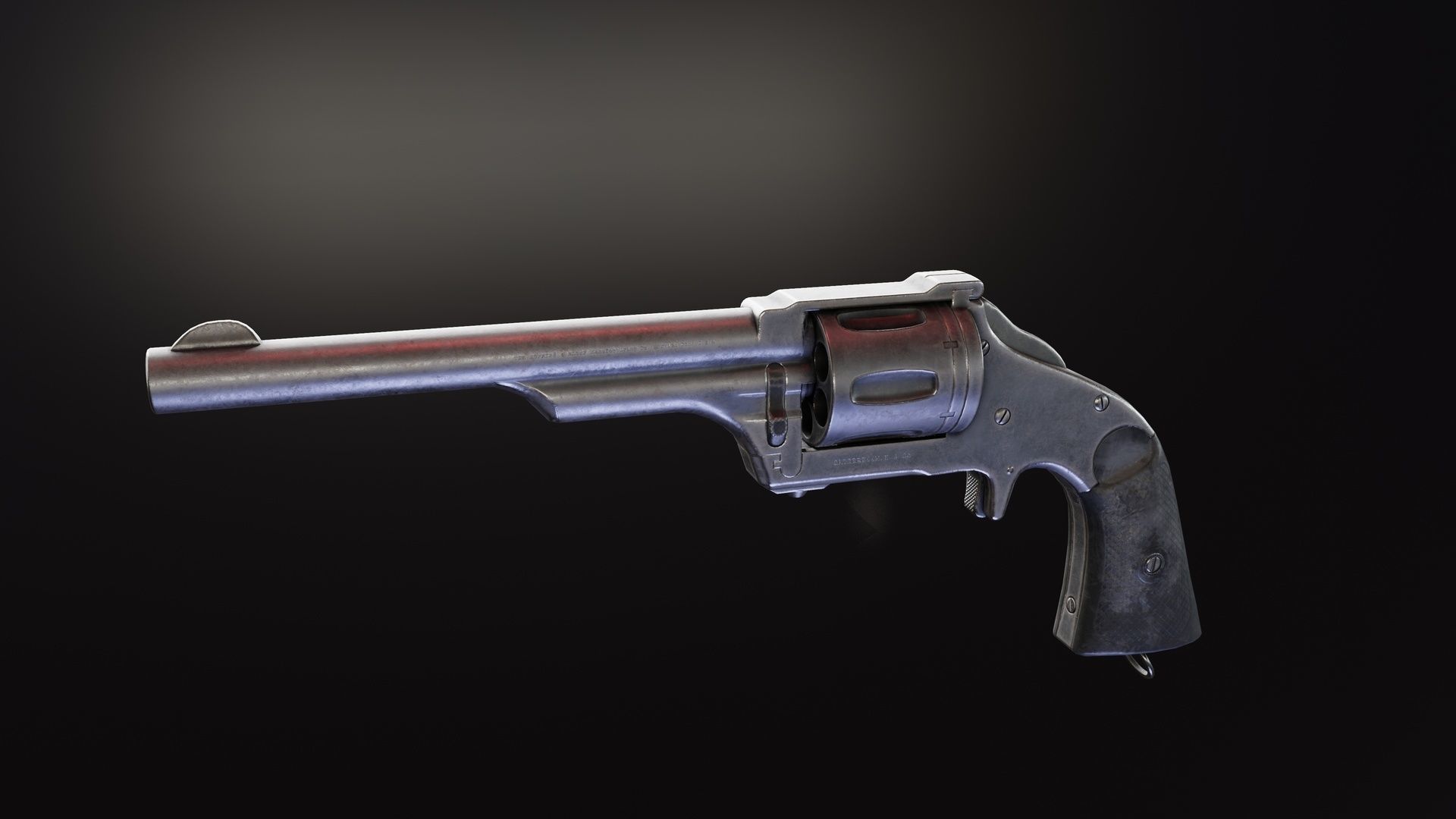 Merwin Hulbert Revolver Low-poly 3D model_6