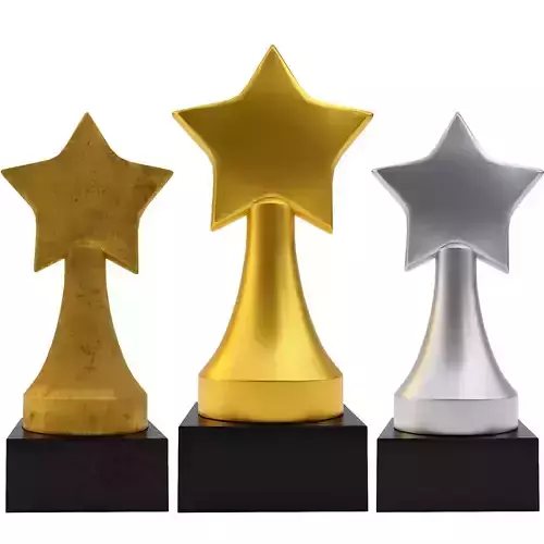 Star shape trophy award 3dmodel   Low-poly 3D model