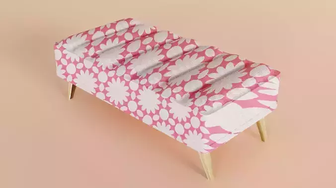 3d low poly sofa for game assets or for furniture needs