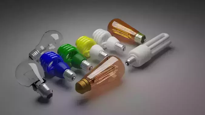 Light Bulbs Collection 3D model