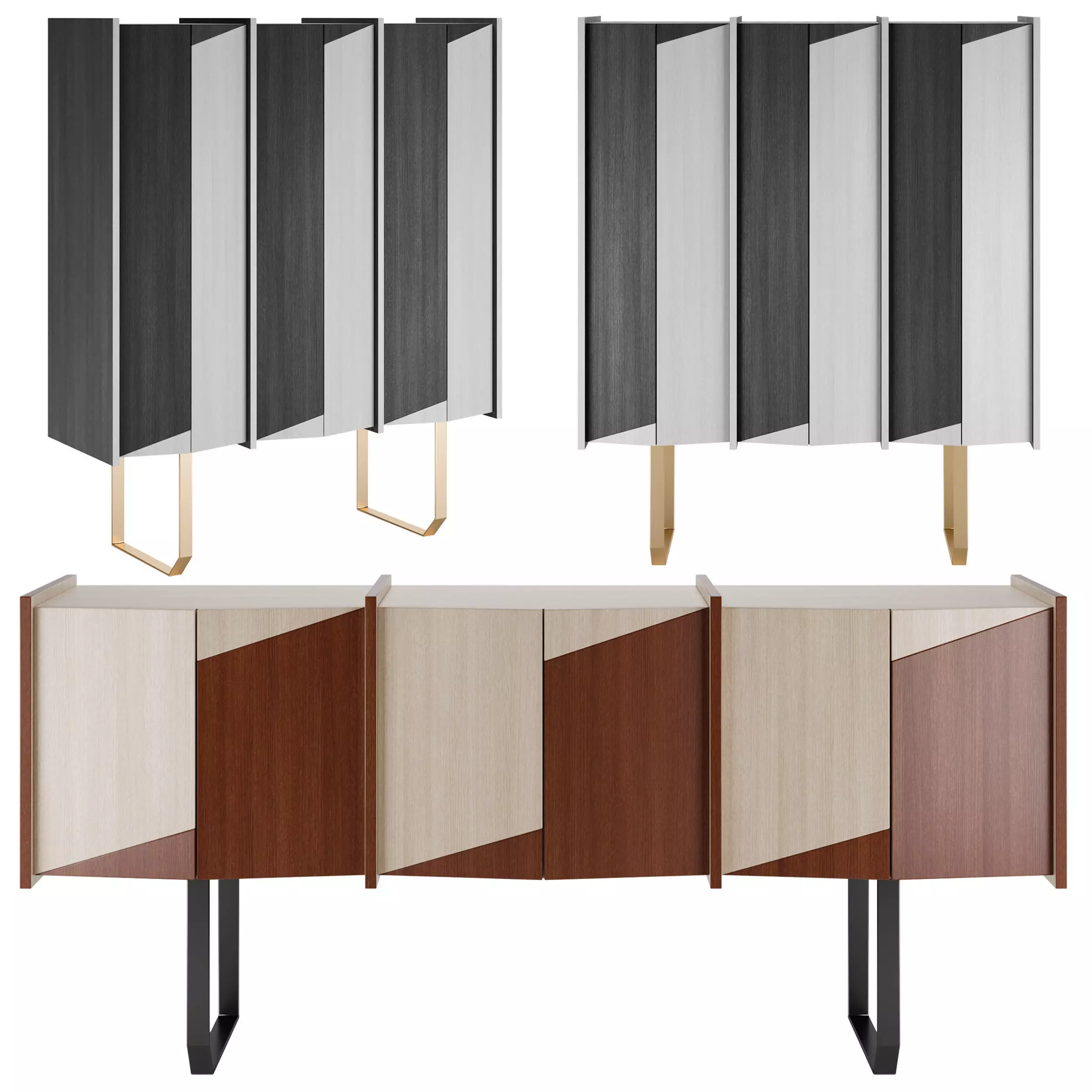 Diedro Sideboard - Highboard by Gallotti Radice 3D model_0