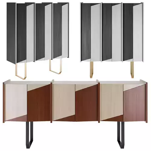 Diedro Sideboard - Highboard by Gallotti Radice 3D model