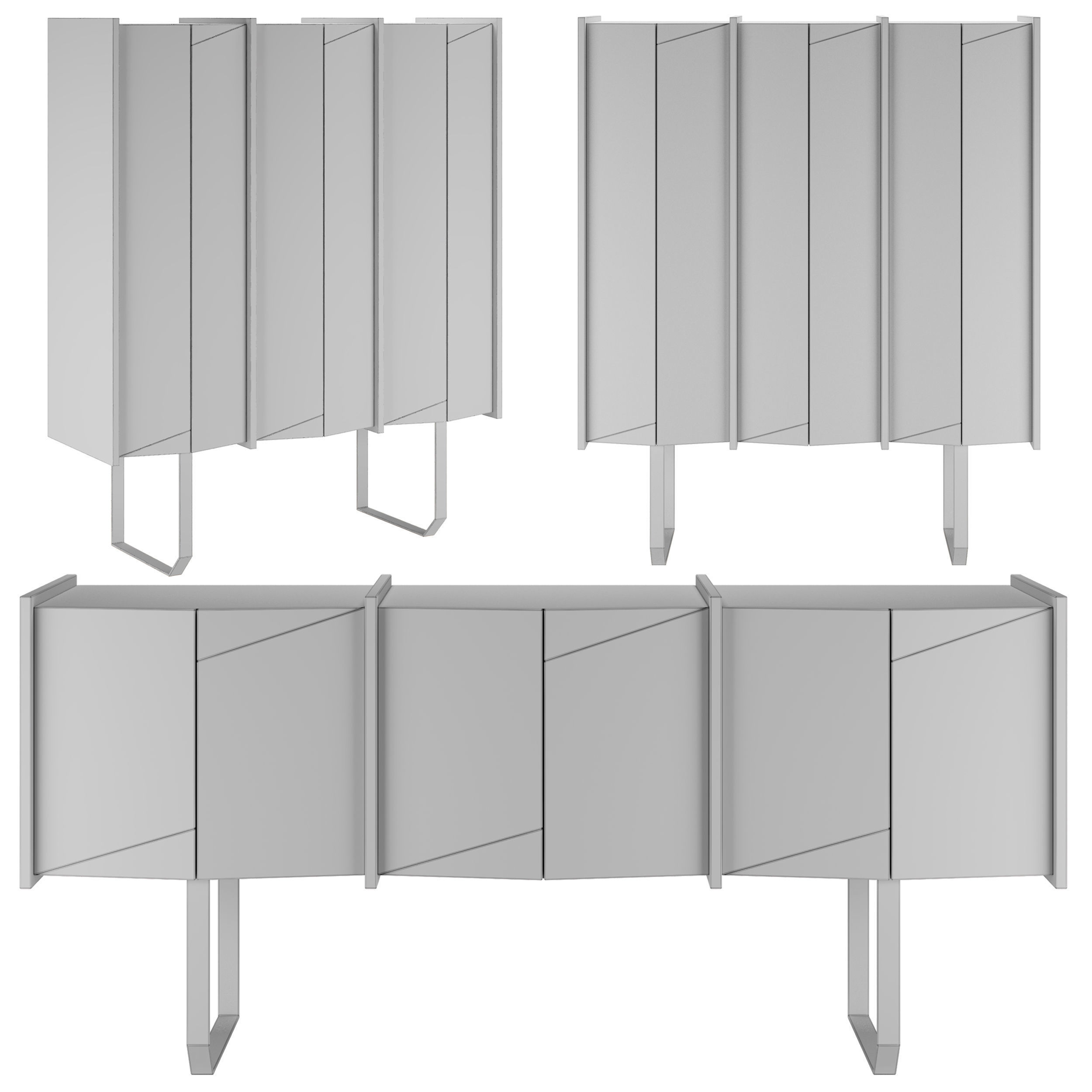 Diedro Sideboard - Highboard by Gallotti Radice 3D model_3