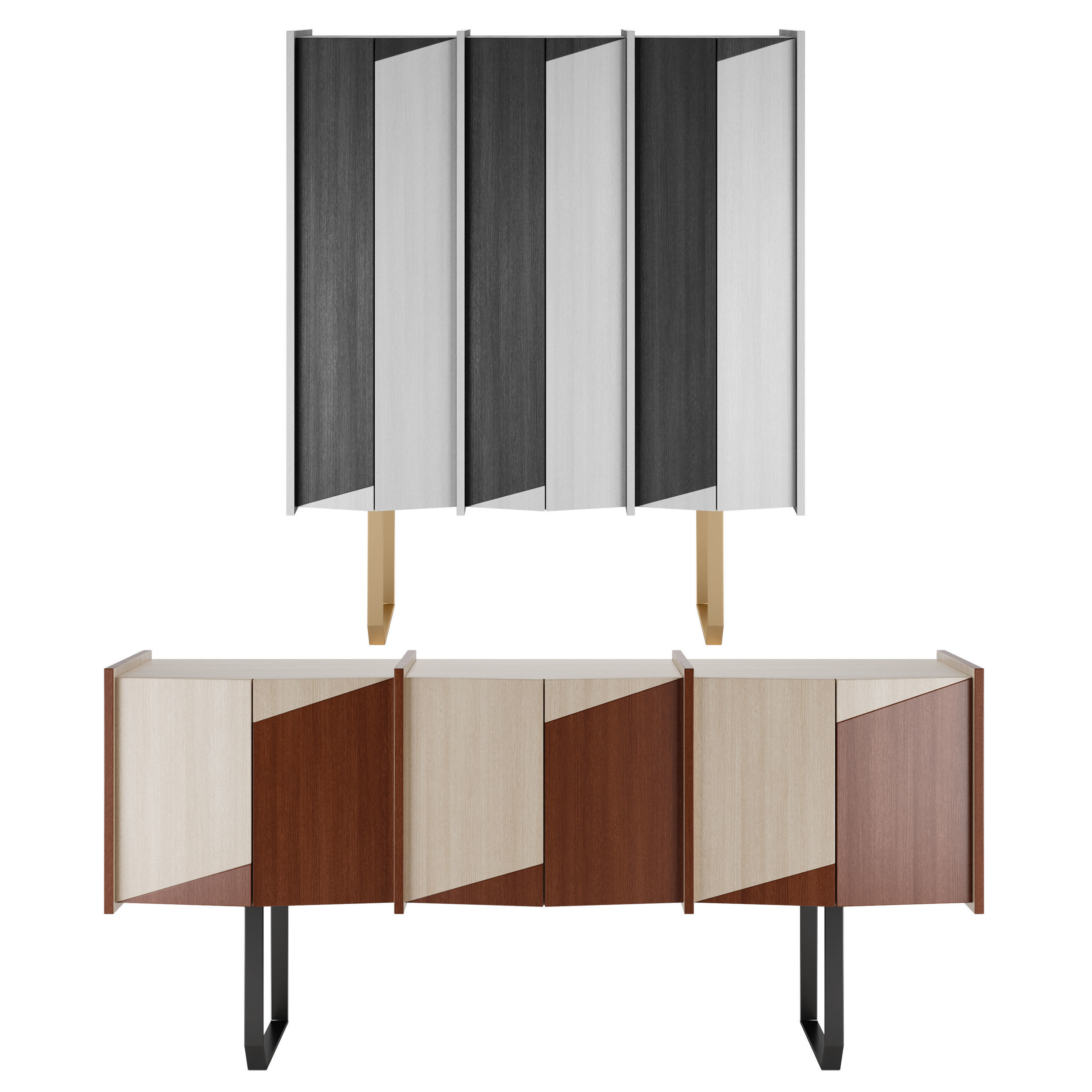 Diedro Sideboard - Highboard by Gallotti Radice 3D model_2