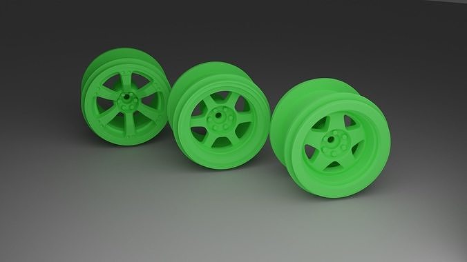 Offroad rims 6 Hole for  WPL RC Car 3D print 3D print model