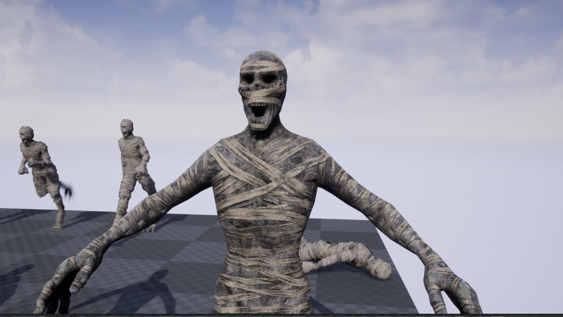 Ancient mummy Low-poly 3D model_15