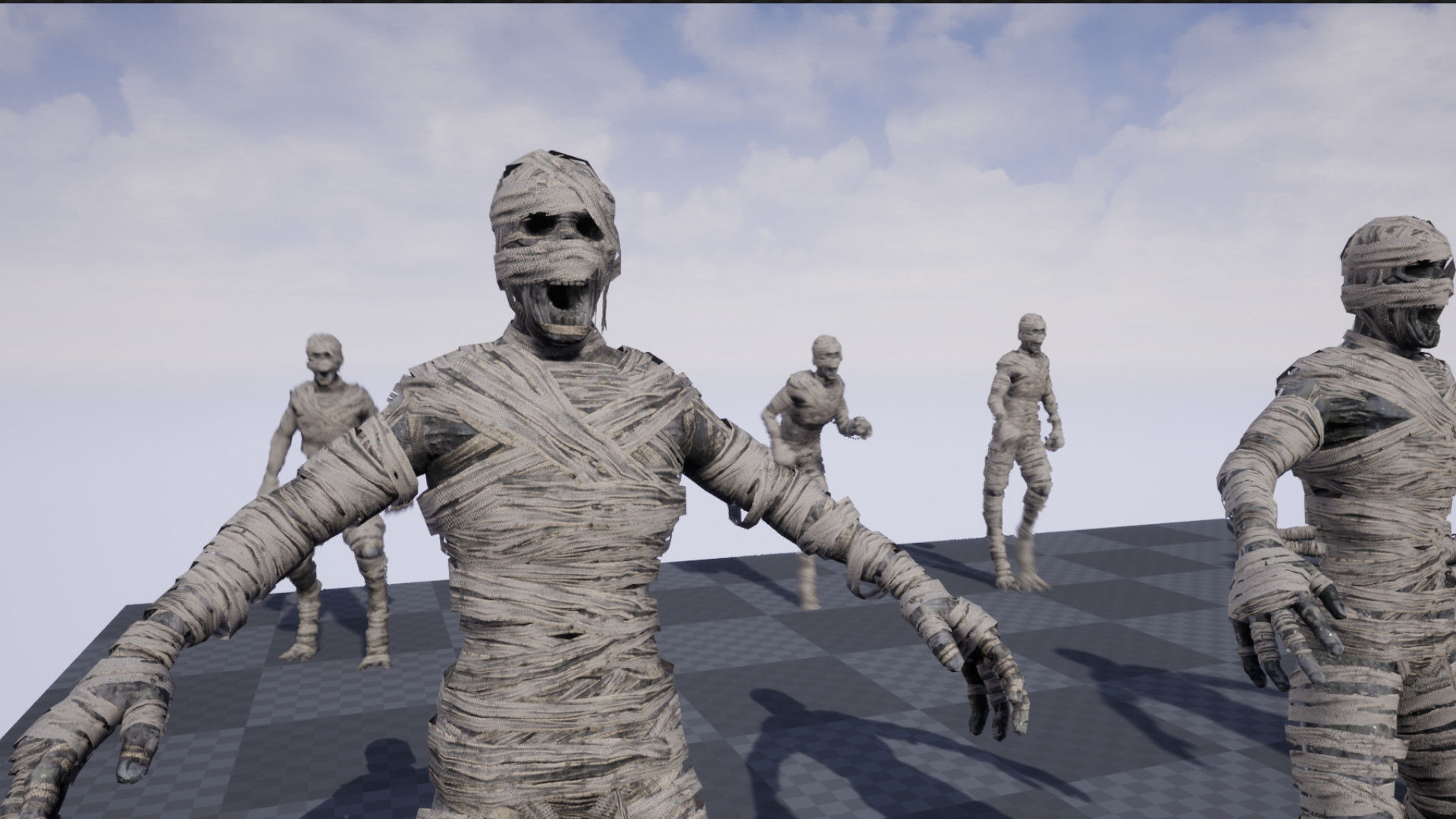 Ancient mummy Low-poly 3D model_19