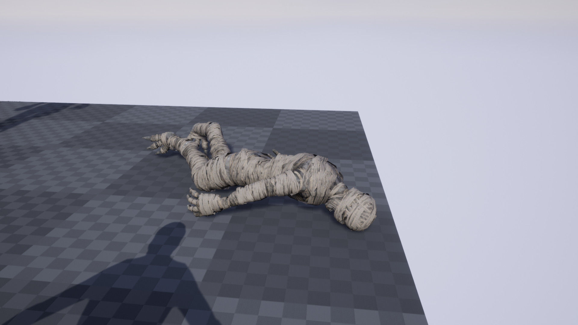 Ancient mummy Low-poly 3D model_13