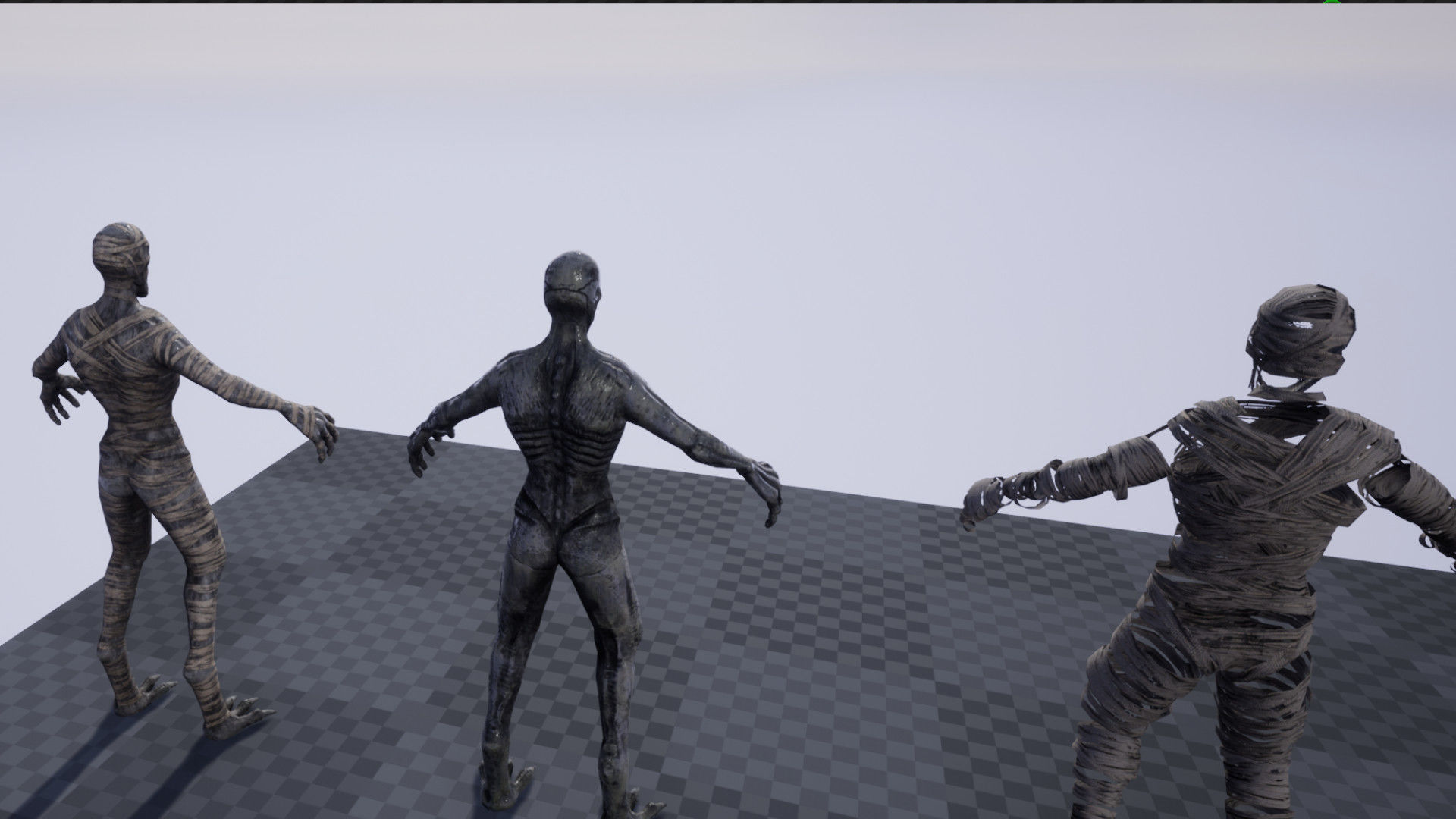 Ancient mummy Low-poly 3D model_11