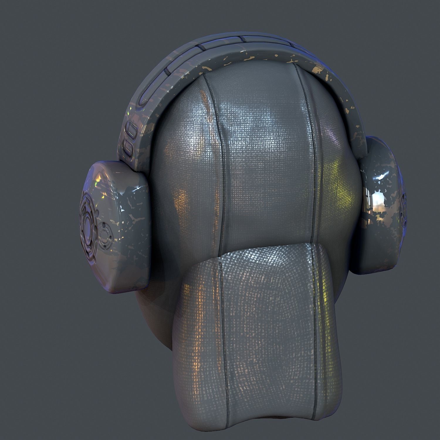 Gas mask helmet scifi Low-poly character art game space Low-poly 3D model_7