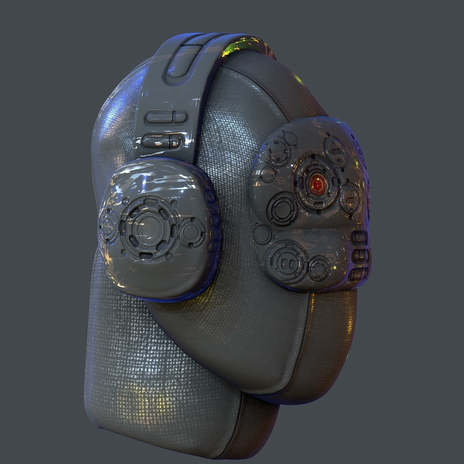 Gas mask helmet scifi Low-poly character art game space Low-poly 3D model_8