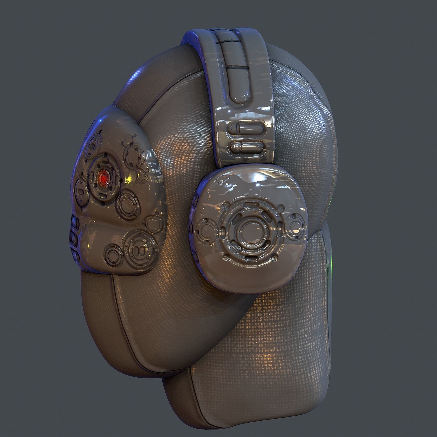 Gas mask helmet scifi Low-poly character art game space Low-poly 3D model_5