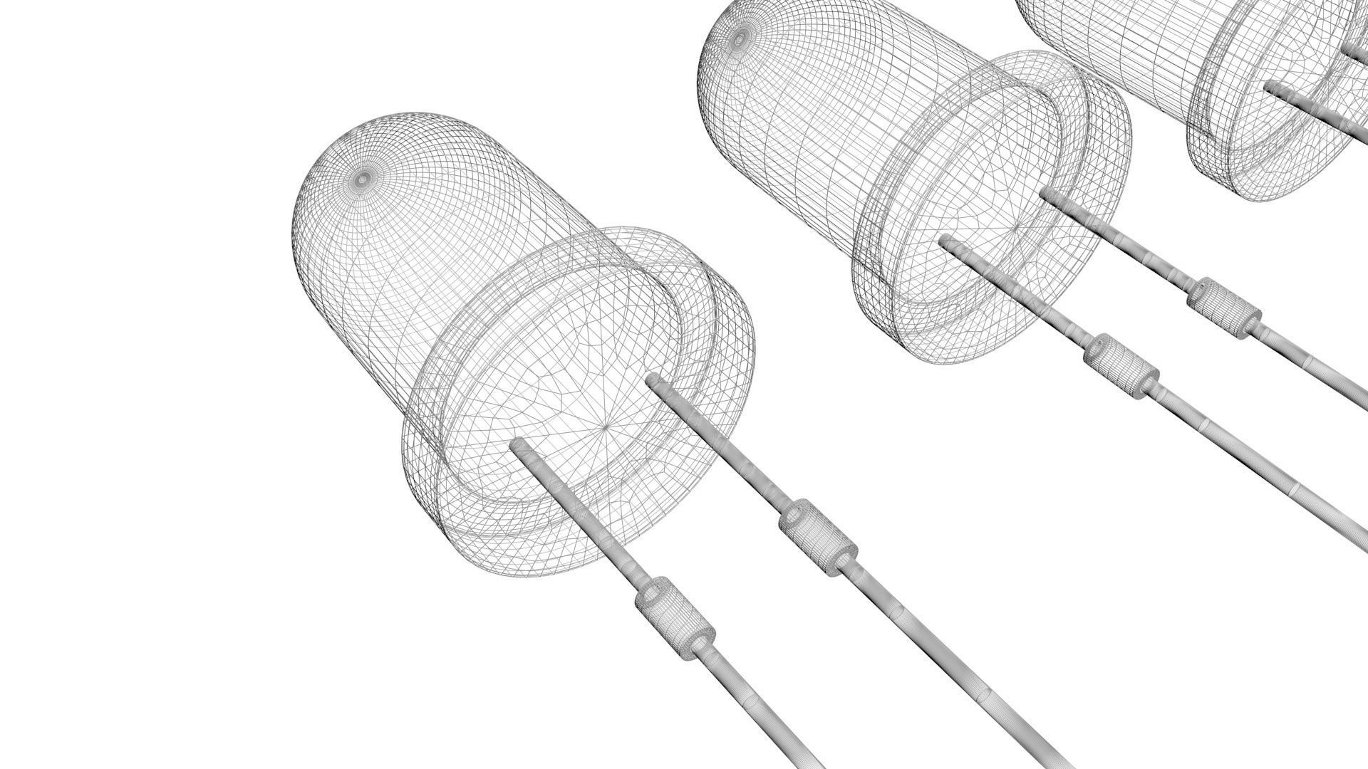 Illuminated and Not Illuminated Light Emitting Diodes Collection 3D model_18