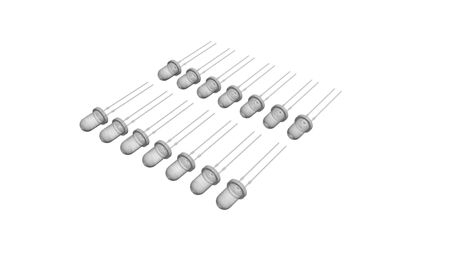 Illuminated and Not Illuminated Light Emitting Diodes Collection 3D model_13