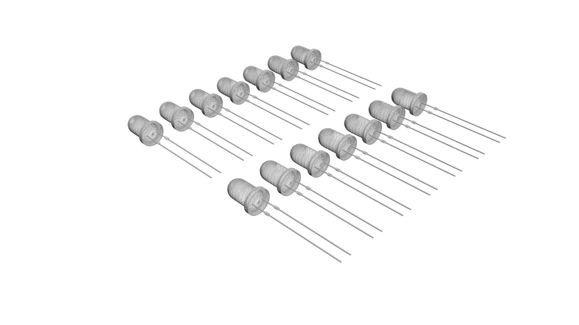Illuminated and Not Illuminated Light Emitting Diodes Collection 3D model_10