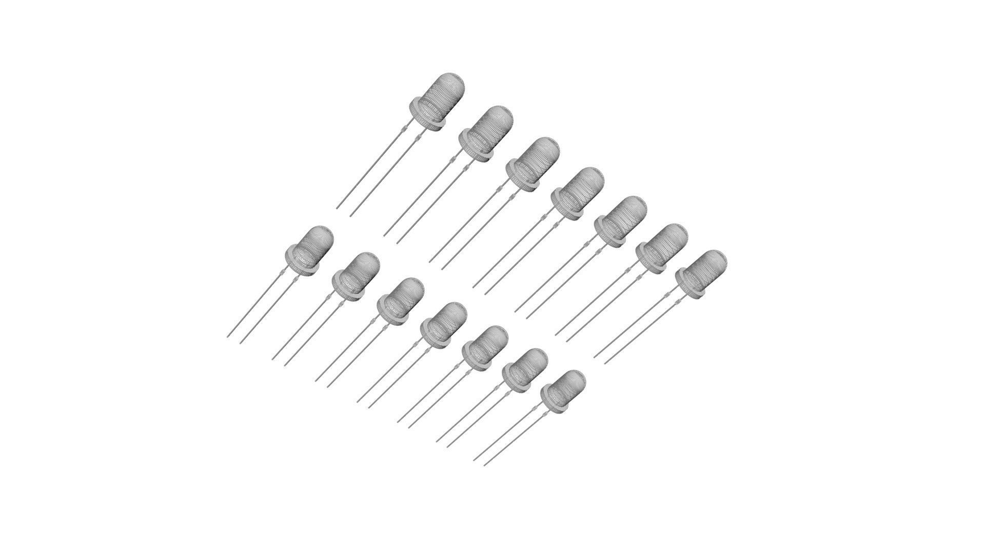 Illuminated and Not Illuminated Light Emitting Diodes Collection 3D model_16