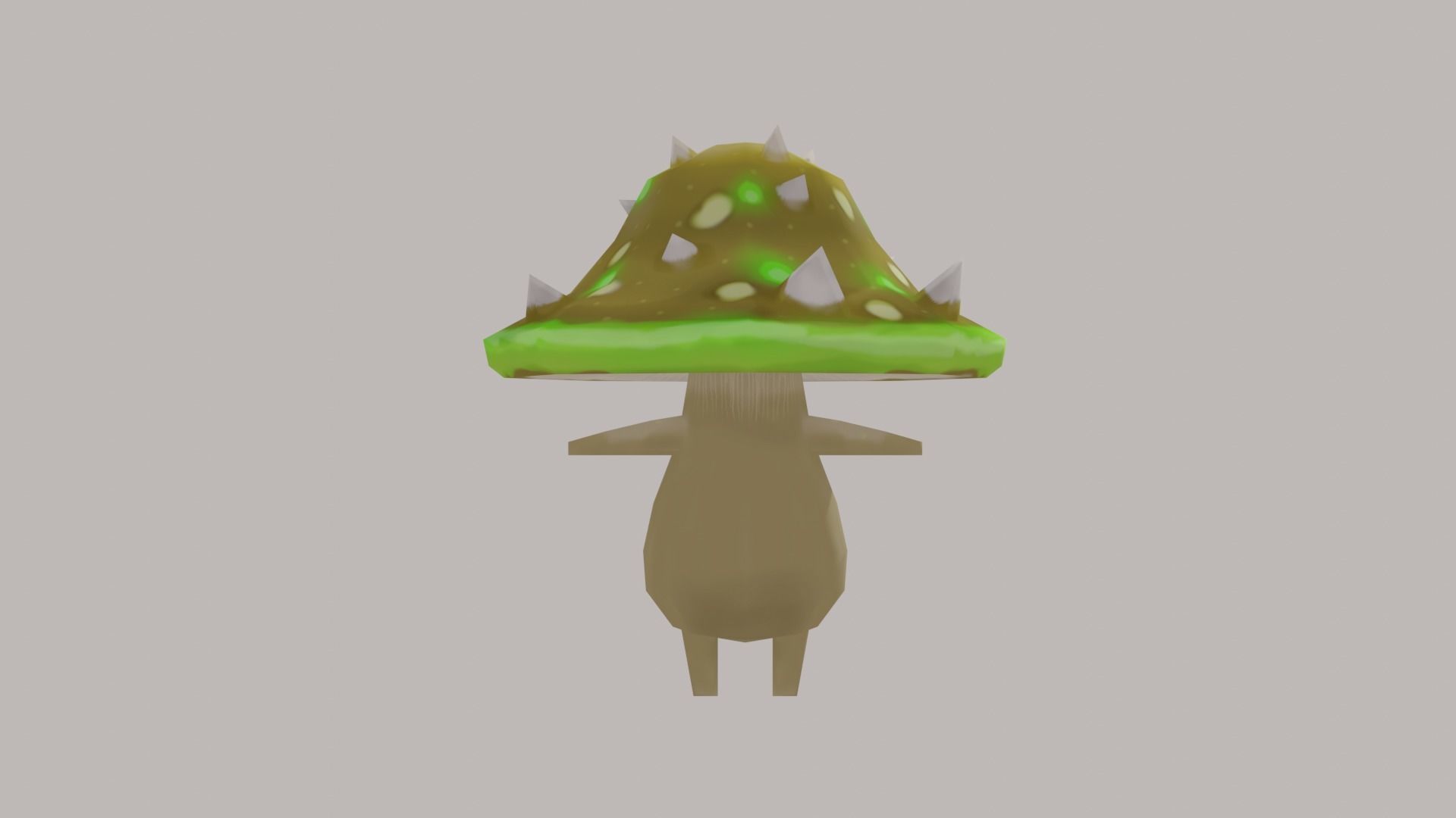 Low Poly Mushroom Monster Low-poly 3D model_2