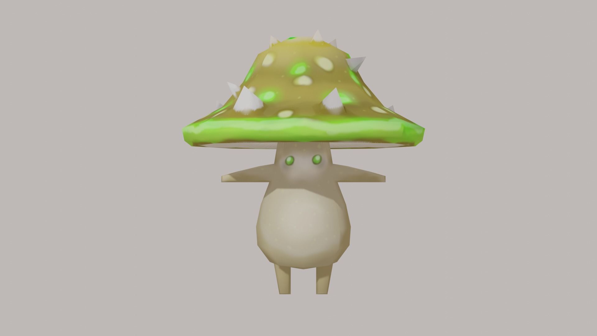 Low Poly Mushroom Monster Low-poly 3D model_1