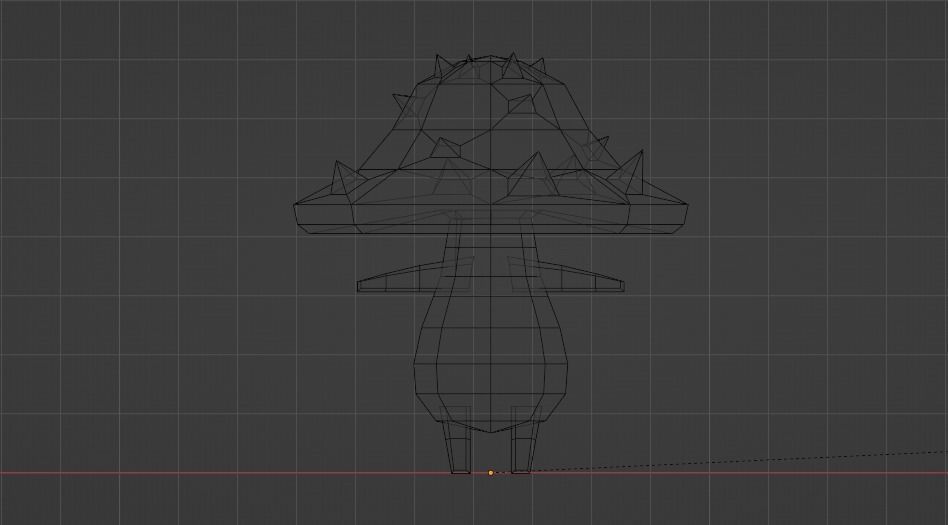 Low Poly Mushroom Monster Low-poly 3D model_4