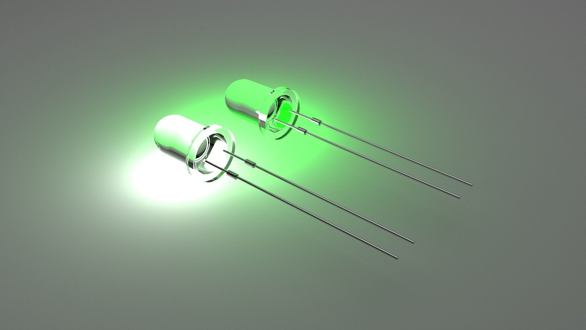 Light Emitting Diode With Illuminating Animation 3D model_4
