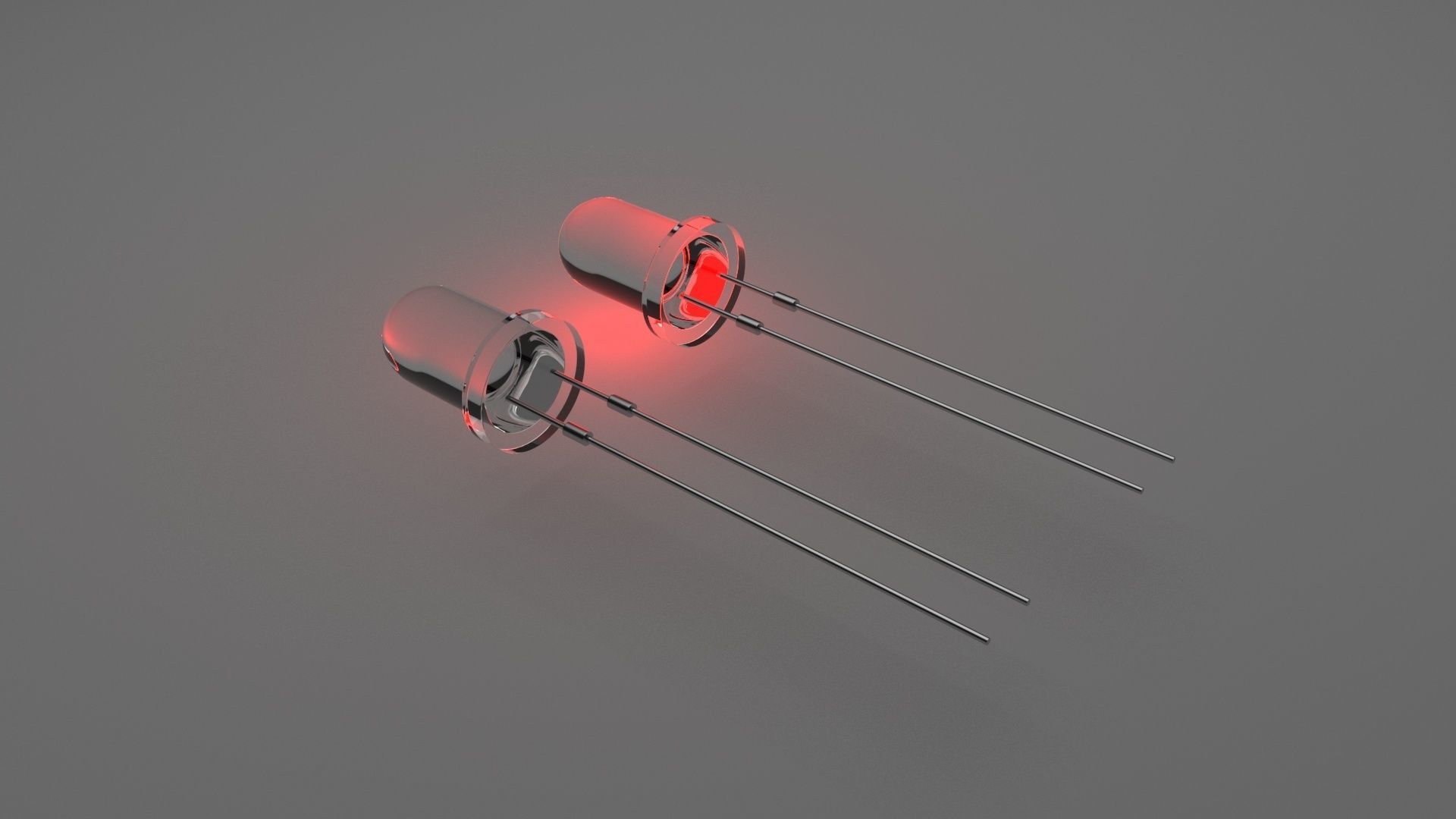 Light Emitting Diode With Illuminating Animation 3D model_2