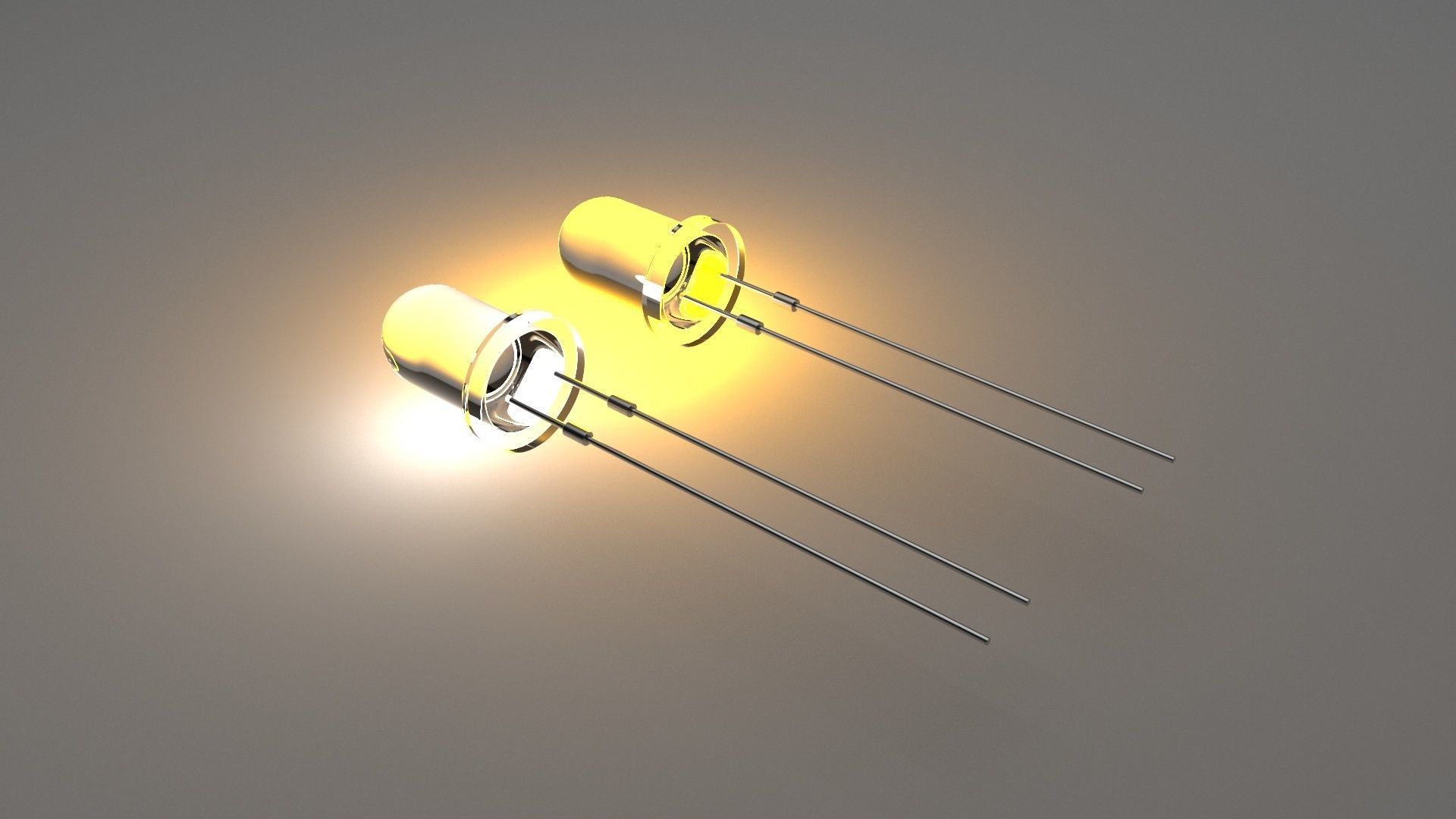 Light Emitting Diode With Illuminating Animation 3D model_5