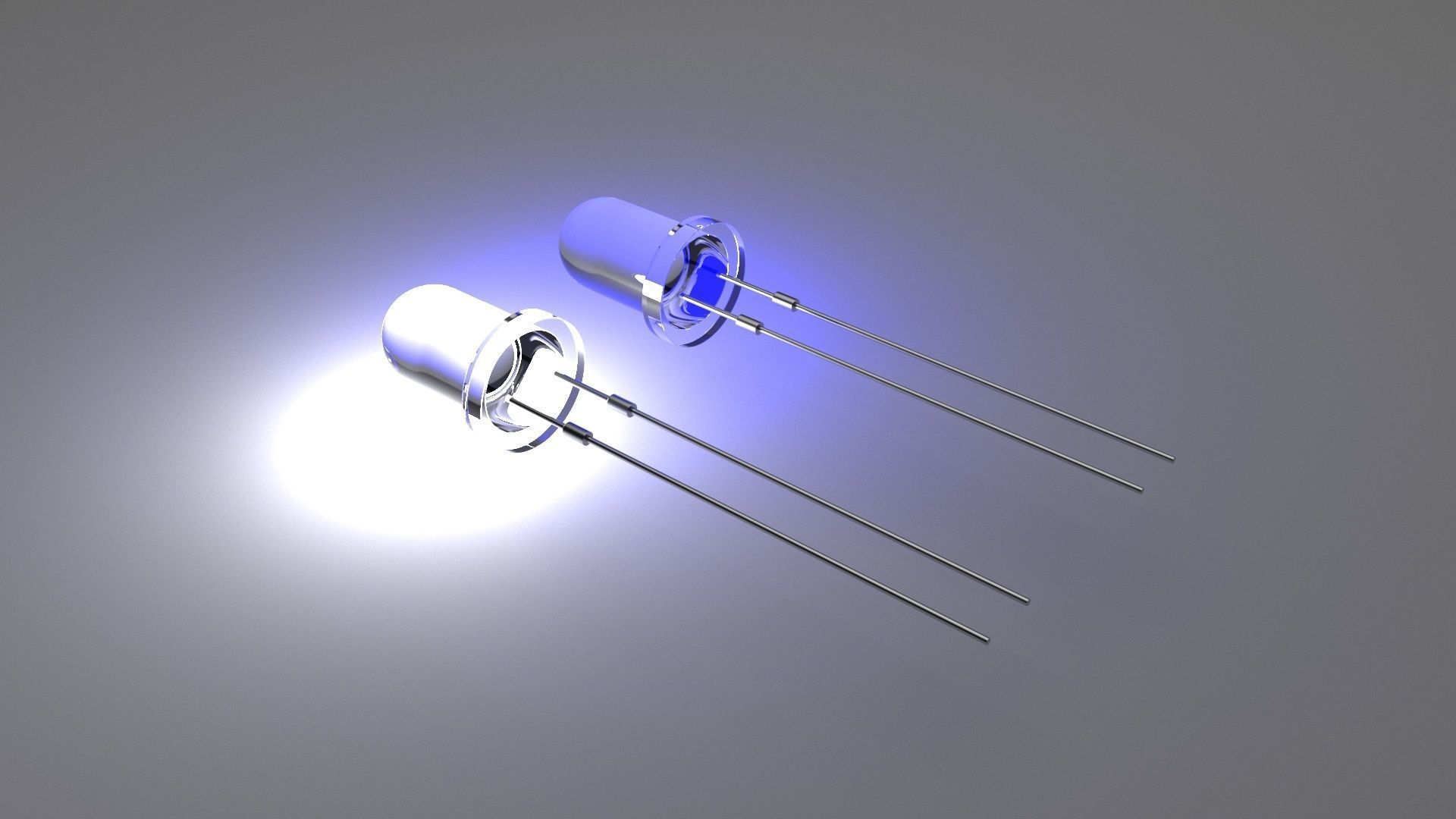 Light Emitting Diode With Illuminating Animation 3D model_6