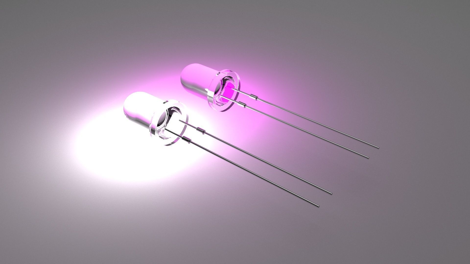 Light Emitting Diode With Illuminating Animation 3D model_7